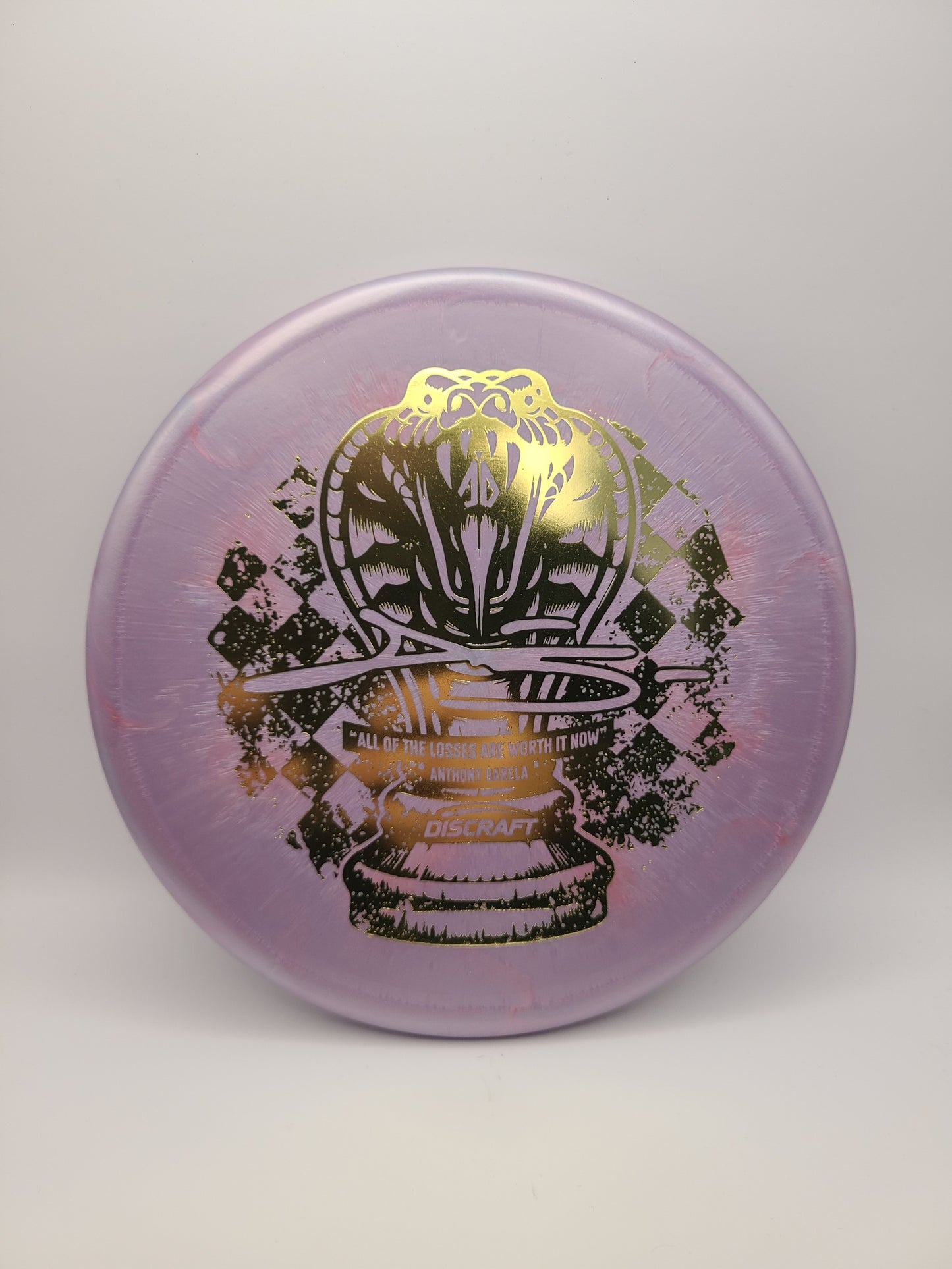 Discraft Titanium Swirl Zone Anthony Barela Checkmate Stamp