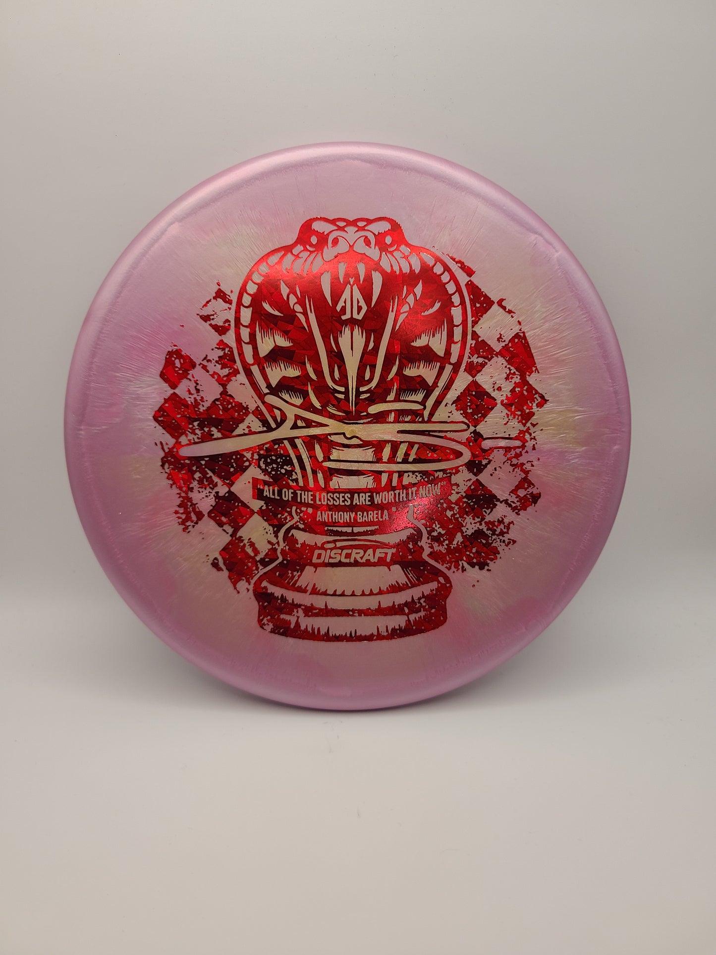 Discraft Titanium Swirl Zone Anthony Barela Checkmate Stamp