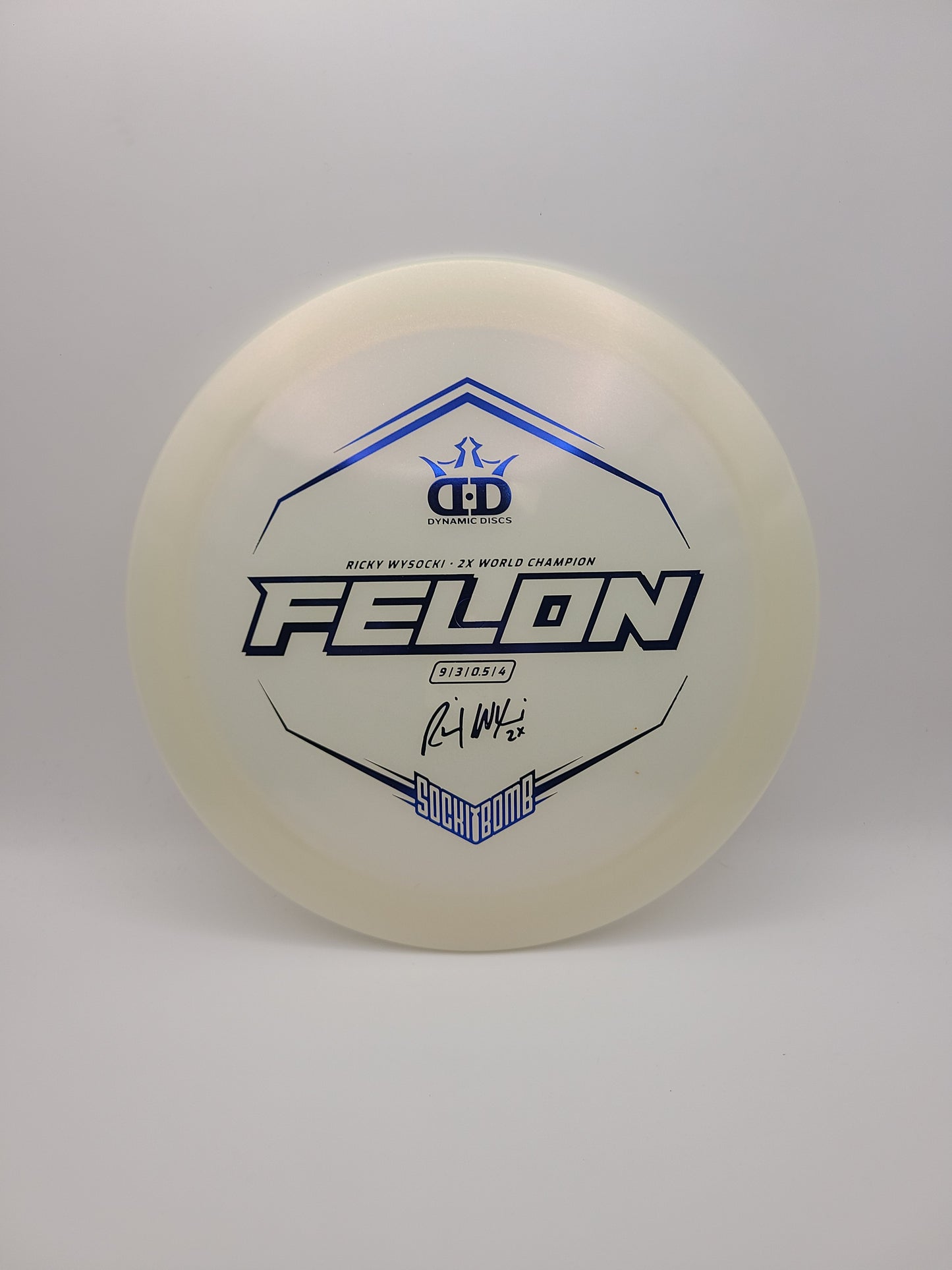 Dynamic Discs Lucid Ice Felon 2x Ricky Wysocki 9/3/0.5/4