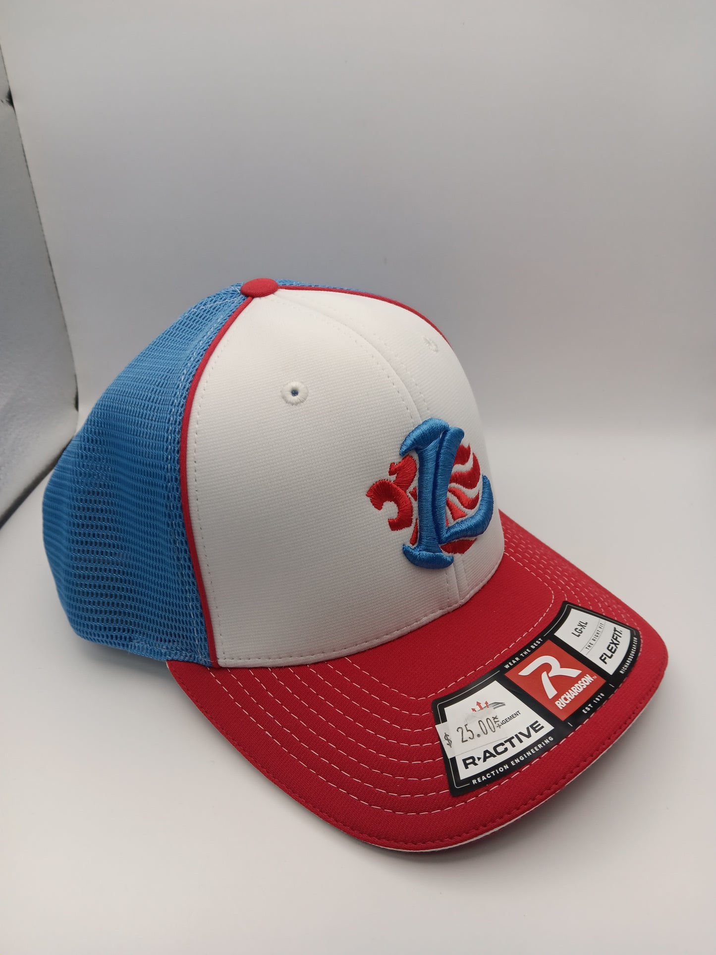Richardson no. 172 Flexfit Trucker Red, White, Light Blue - Red, Light Blue IL ( Fitted )