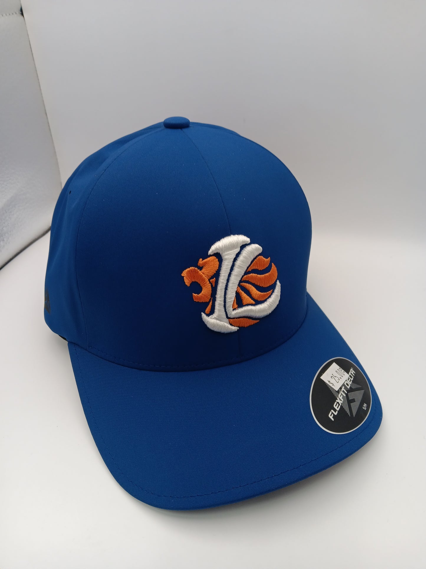 Delta Flexfit / Blue - Iron Lion Lionhead Orange, White IL - (fitted)