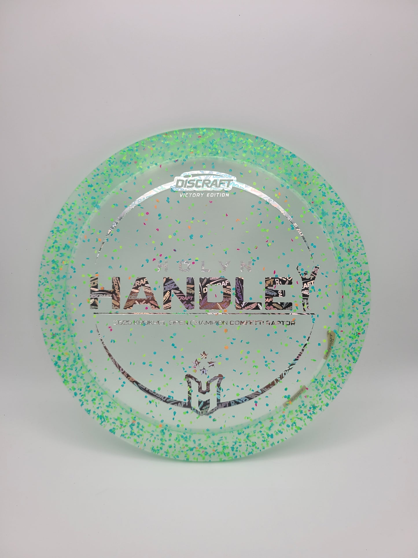 Discraft Victory Edition Confetti Raptor Holyn Handley 2025 Krokhol Open Champion 9/4/0/3
