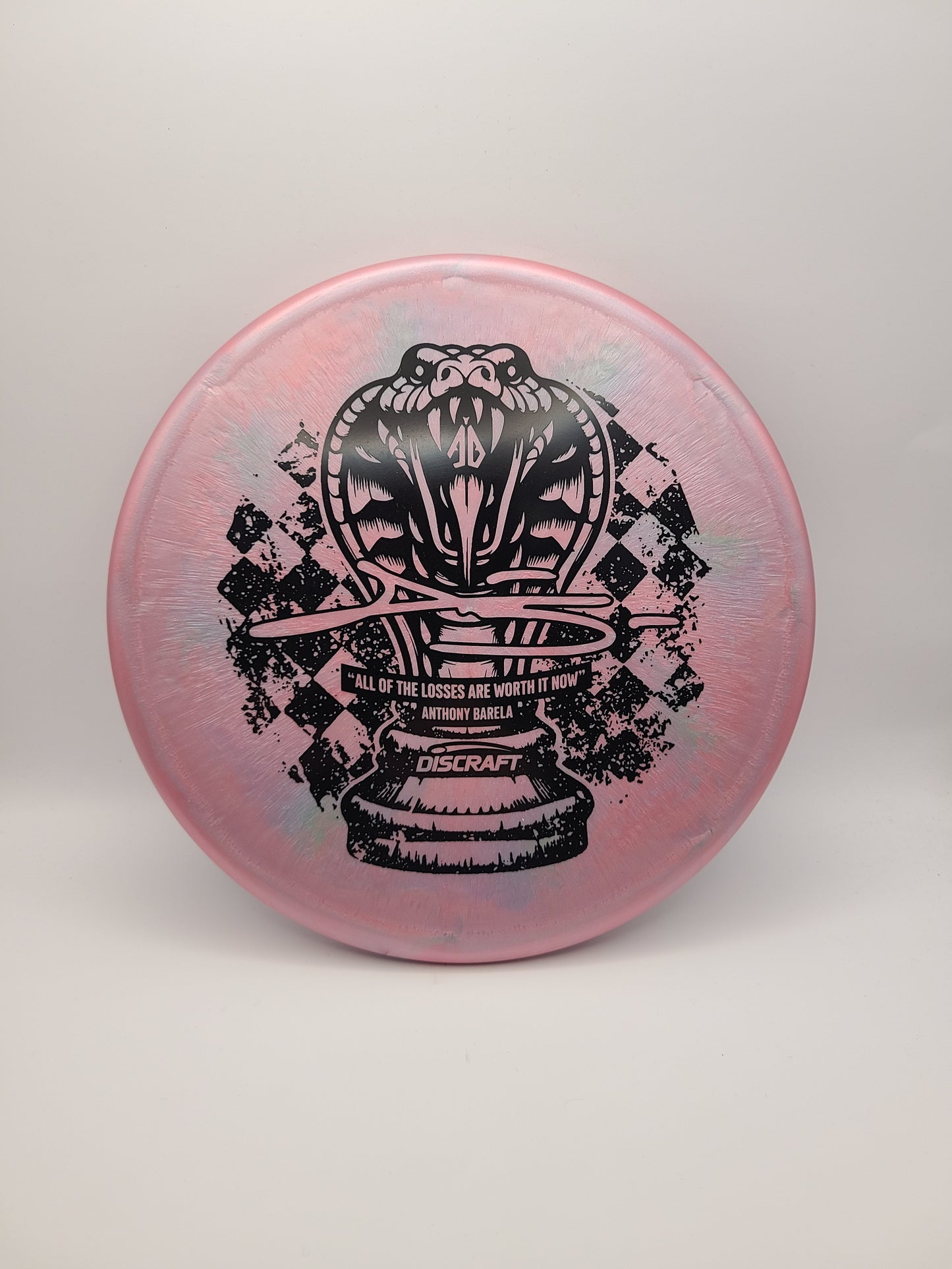 Discraft Titanium Swirl Zone Anthony Barela Checkmate Stamp