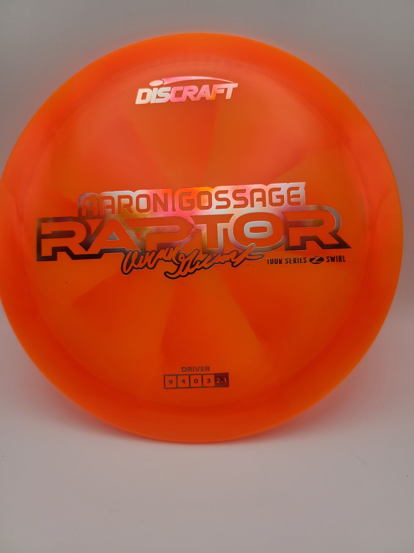 Discraft Z Swirl Raptor Aaron Gossage 2025 Tour Series