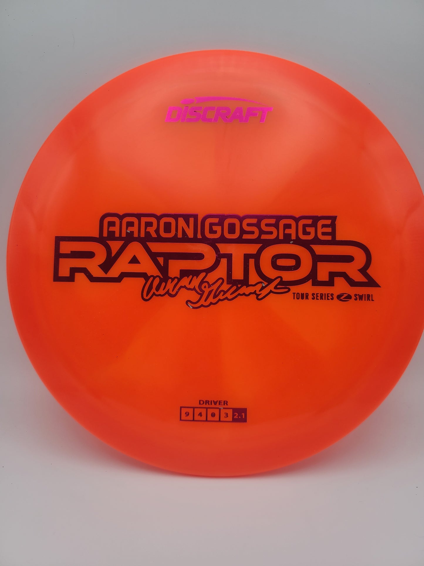 Discraft Z Swirl Raptor Aaron Gossage 2025 Tour Series