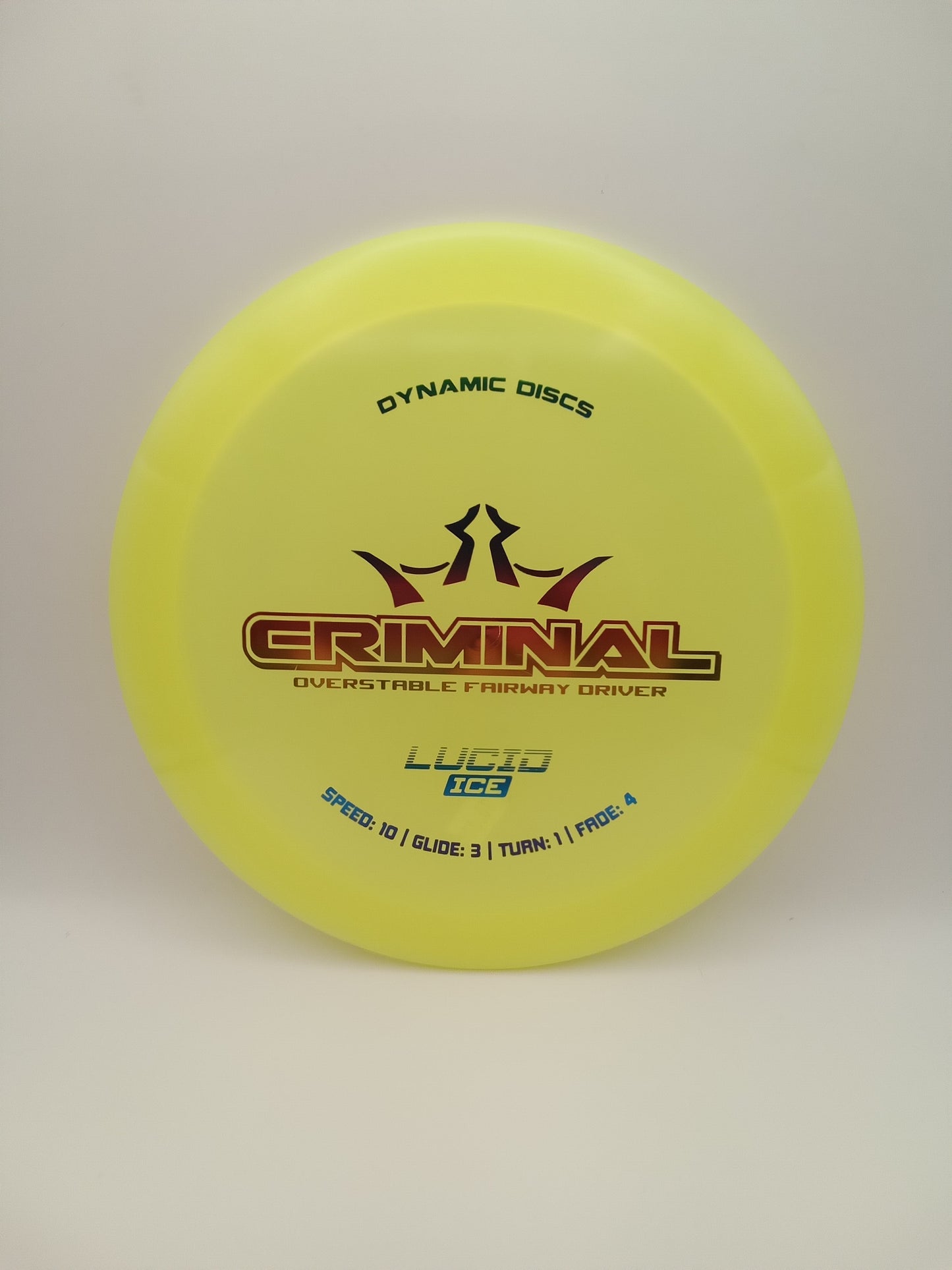 Dynamic Discs Lucid Ice Criminal 10/3/1/4