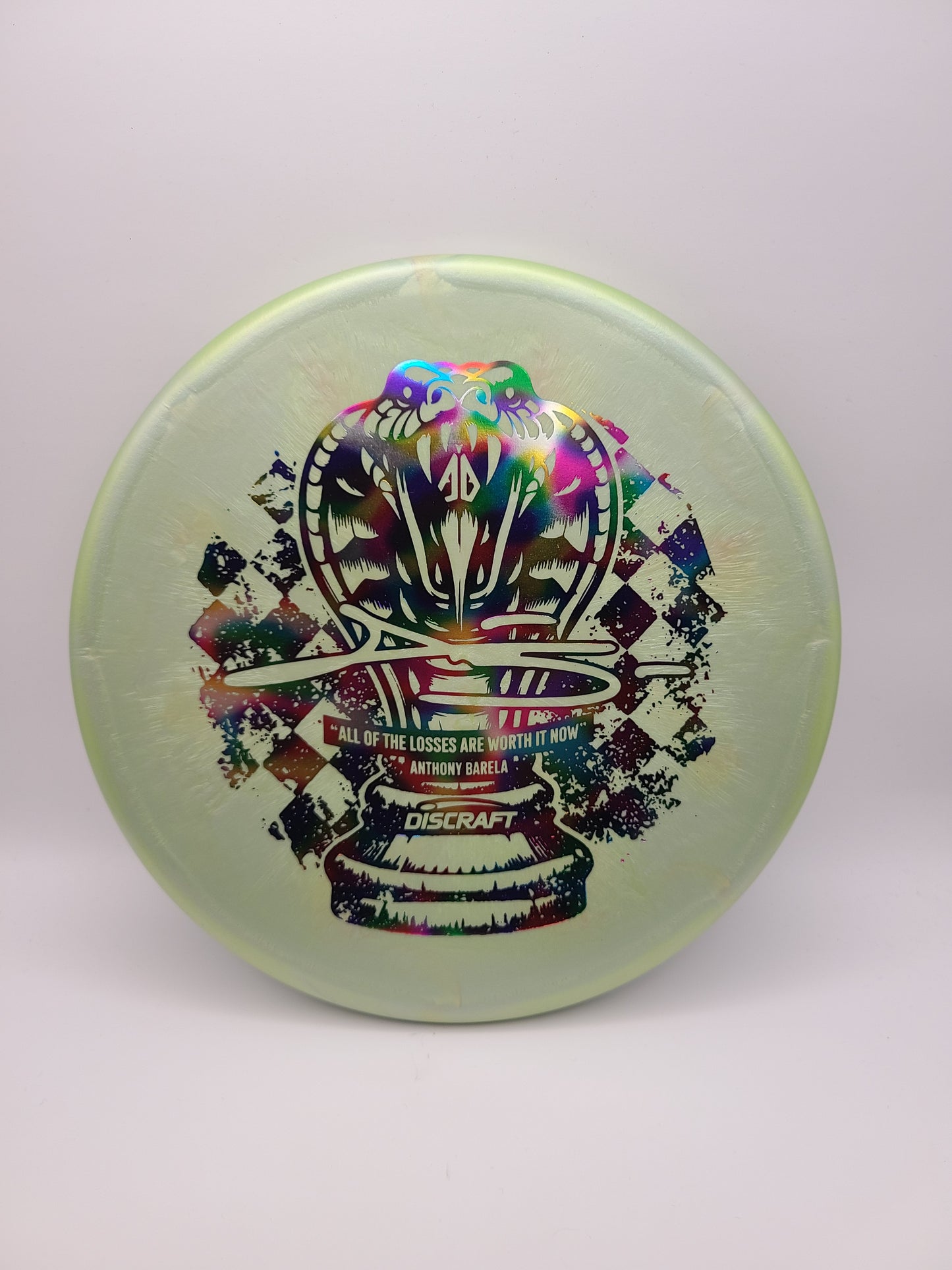 Discraft Titanium Swirl Zone Anthony Barela Checkmate Stamp