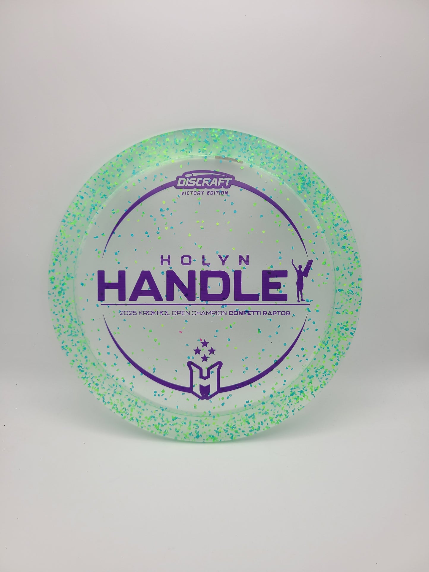 Discraft Victory Edition Confetti Raptor Holyn Handley 2025 Krokhol Open Champion 9/4/0/3