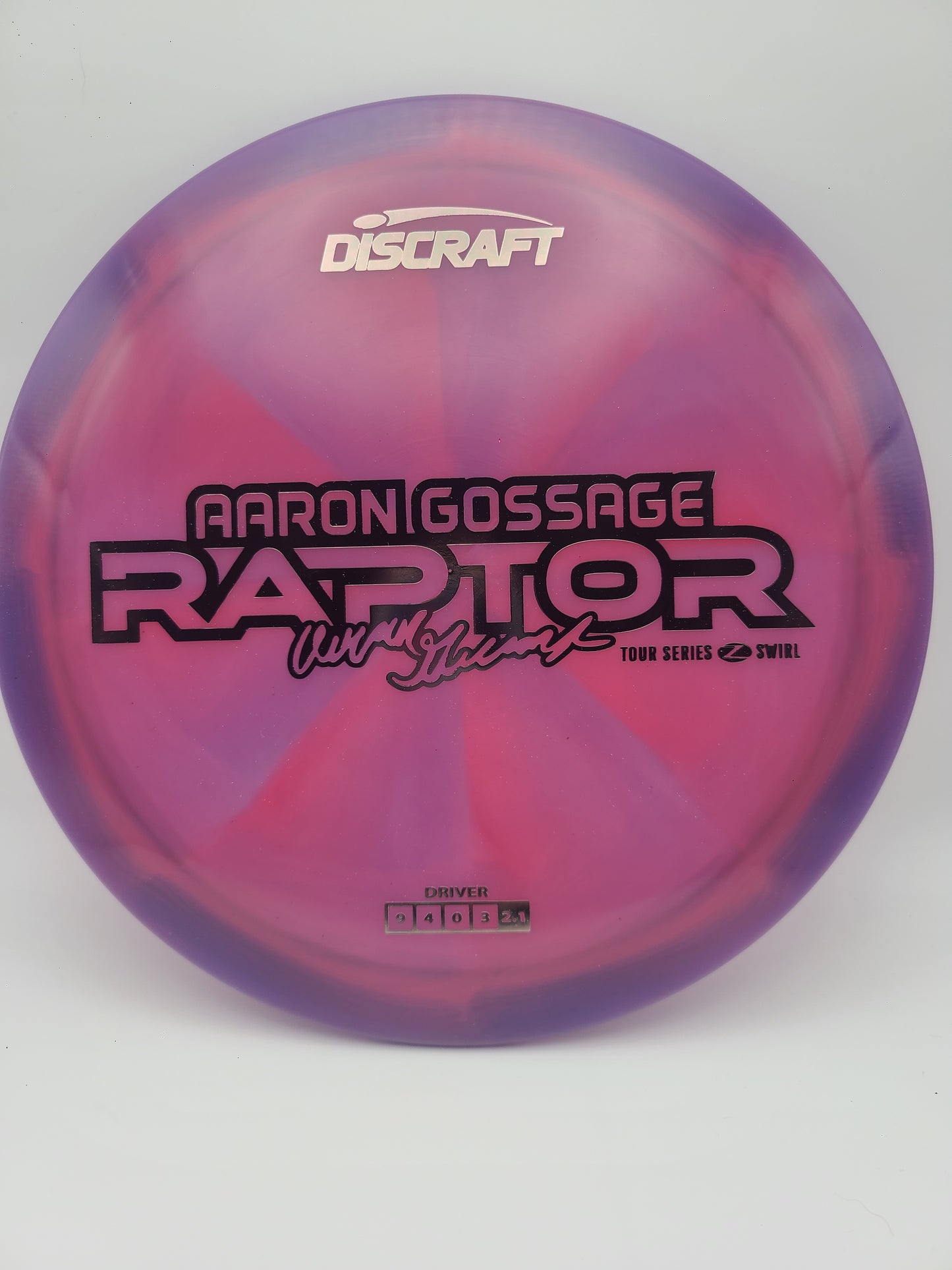 Discraft Z Swirl Raptor Aaron Gossage 2025 Tour Series