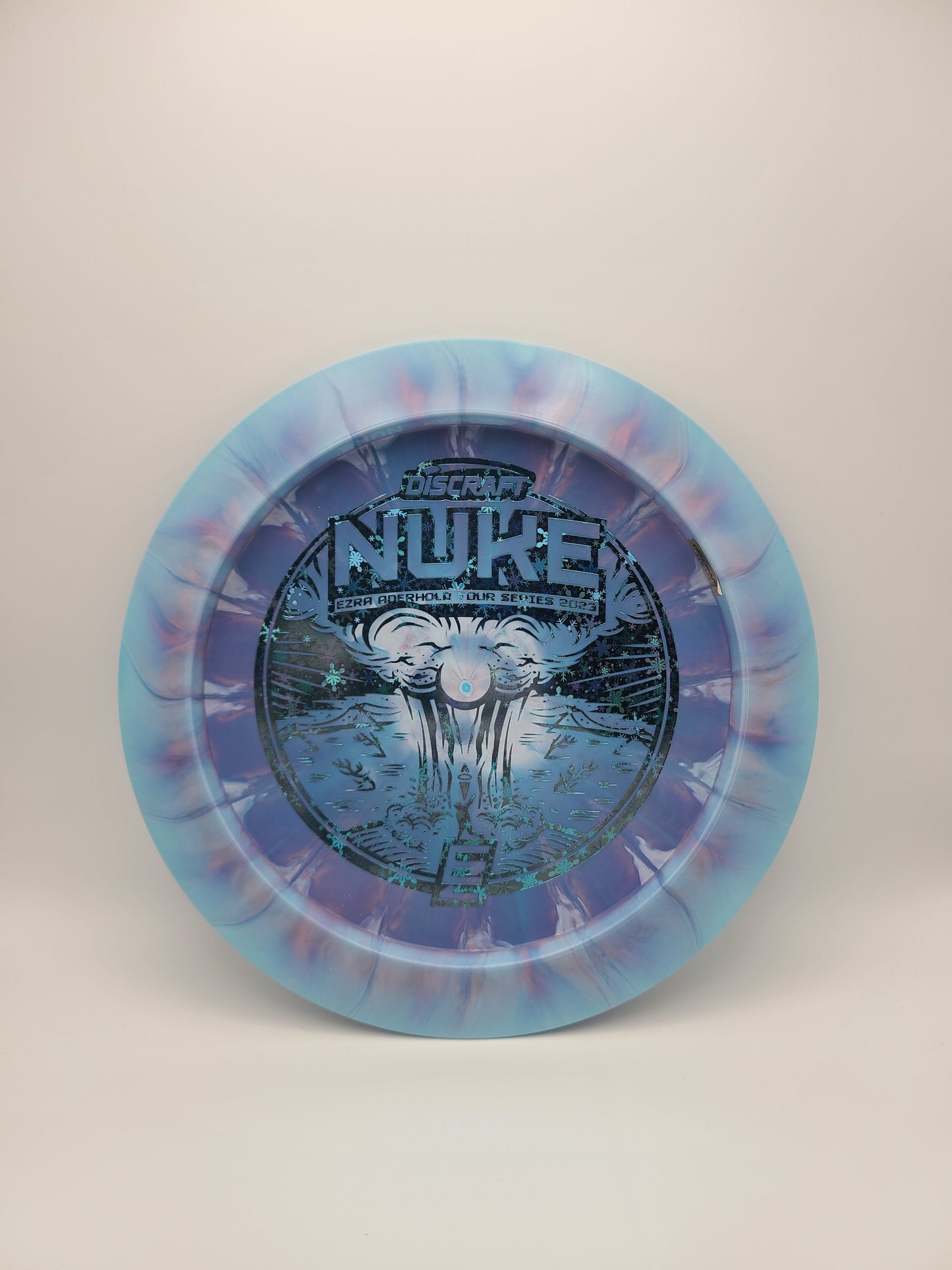 Discraft Swirly ESP Nuke 2023 Tour Series - Ezra Aderhold - Iron Lion Custom Stamp
