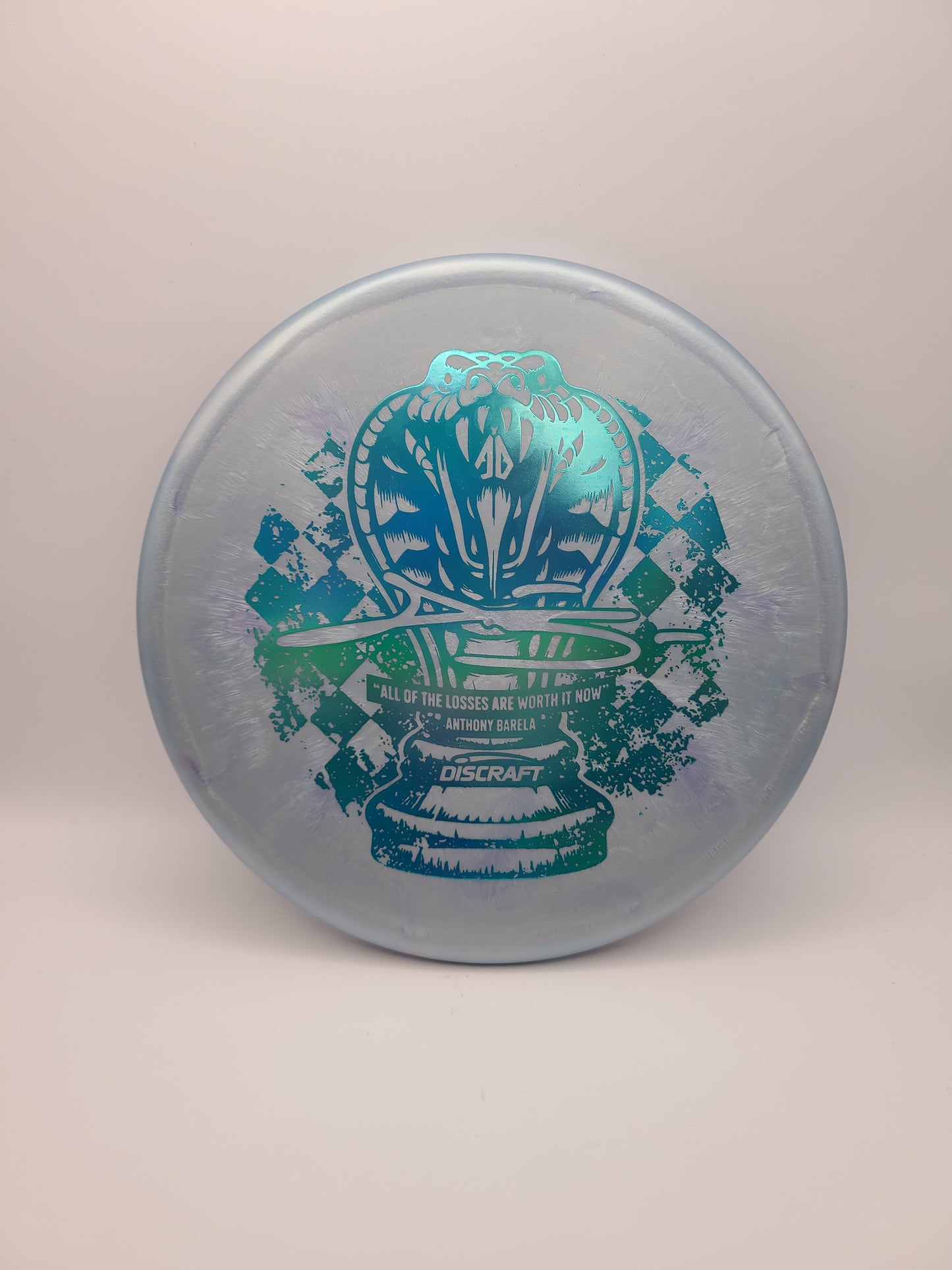 Discraft Titanium Swirl Zone Anthony Barela Checkmate Stamp