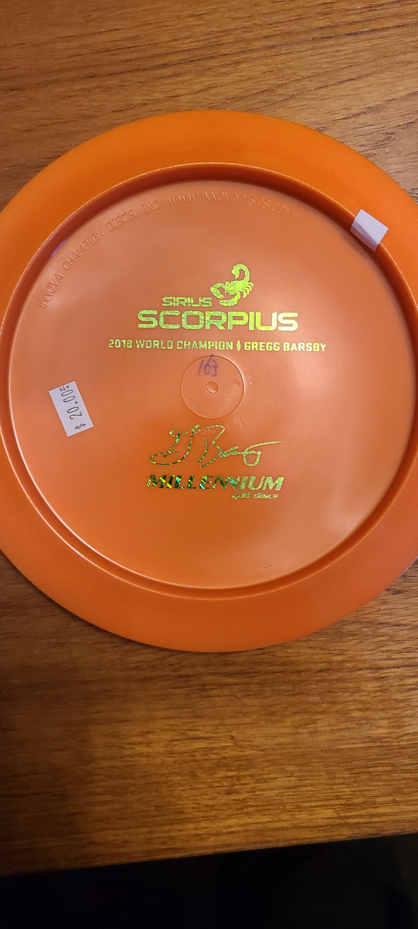 Millennium Sirius Scorpius Gregg Barsby Signature Series 12/5/-1/3 1.12