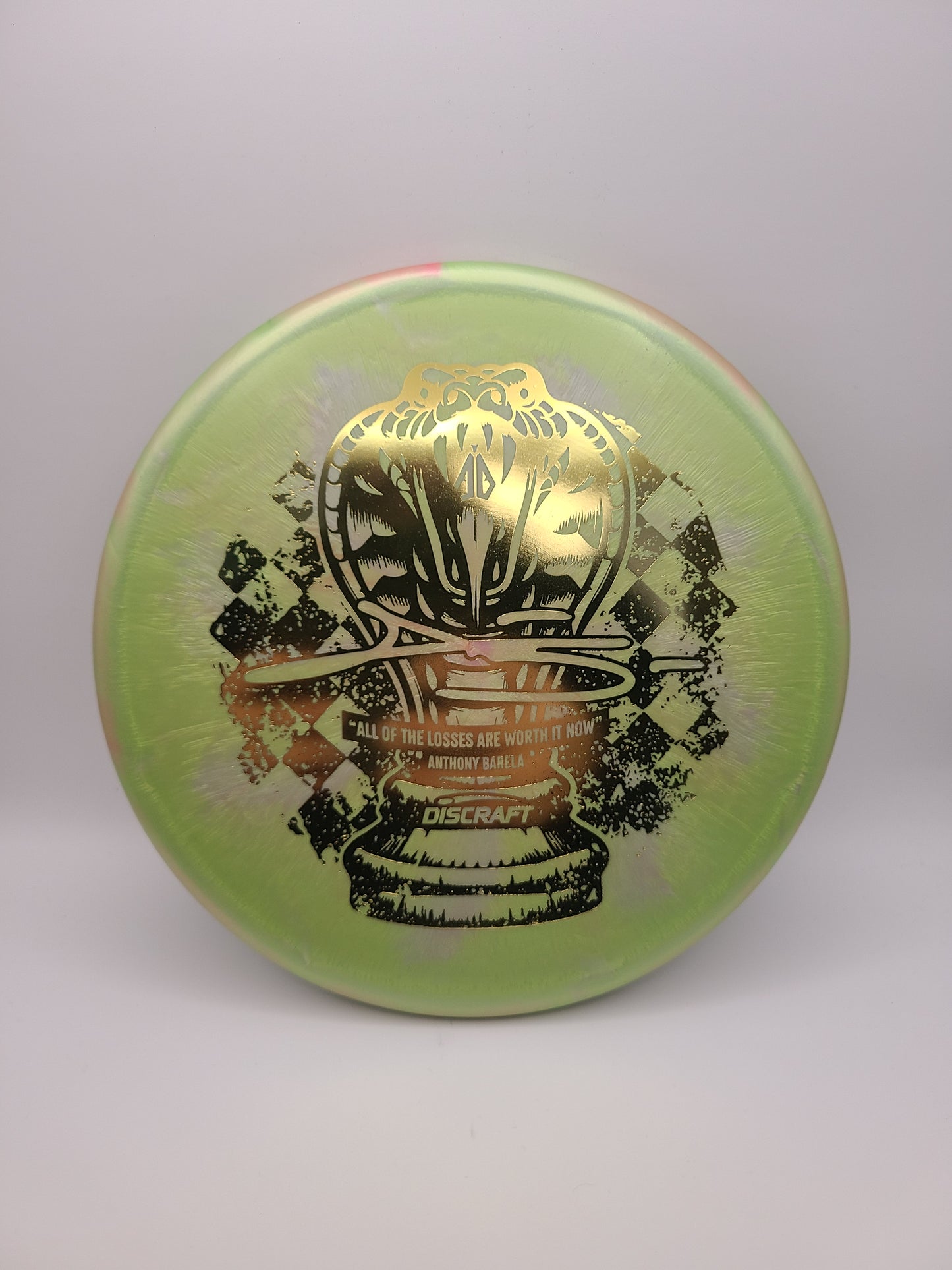 Discraft Titanium Swirl Zone Anthony Barela Checkmate Stamp