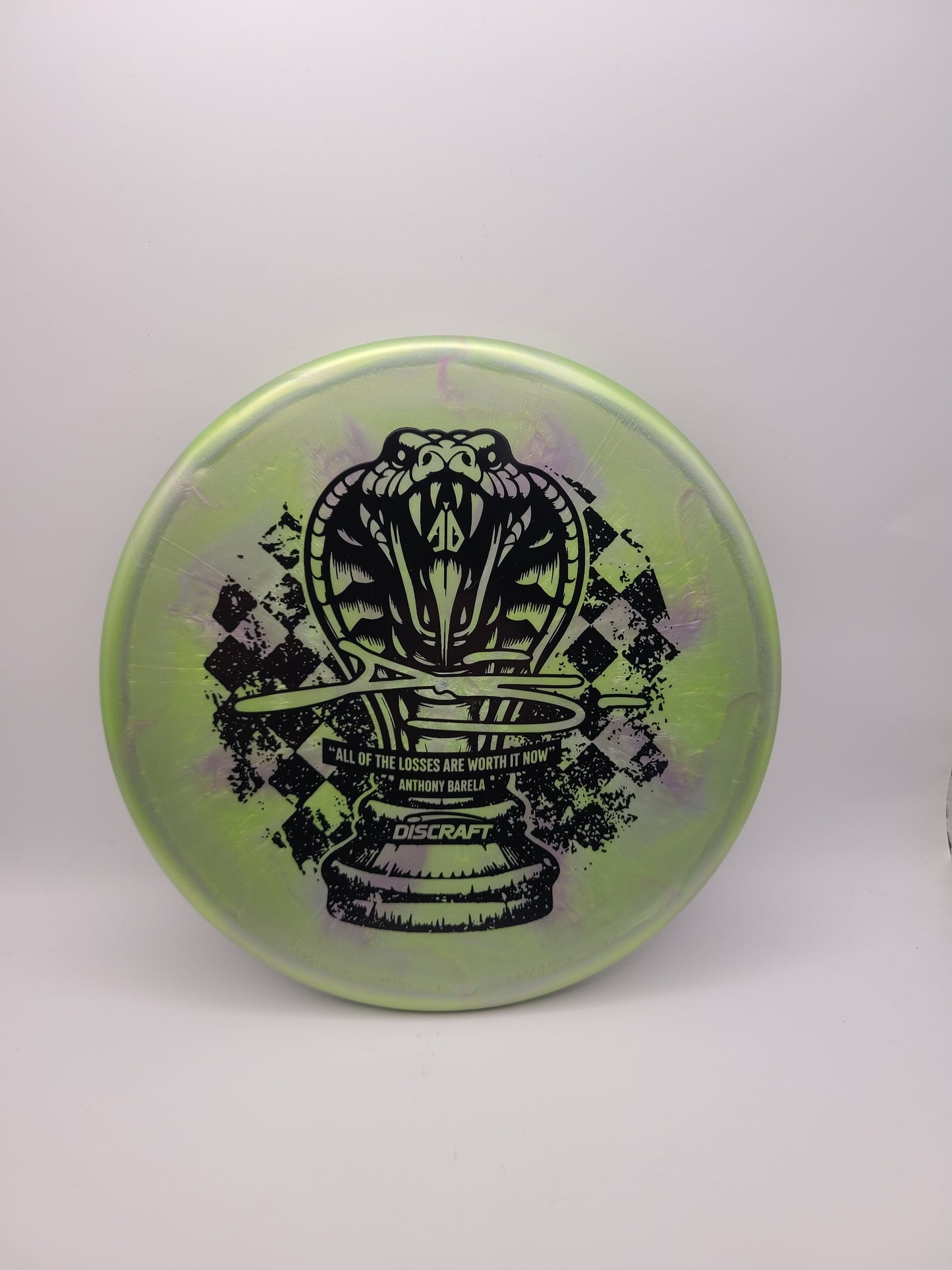 Discraft Titanium Swirl Zone Anthony Barela Checkmate Stamp
