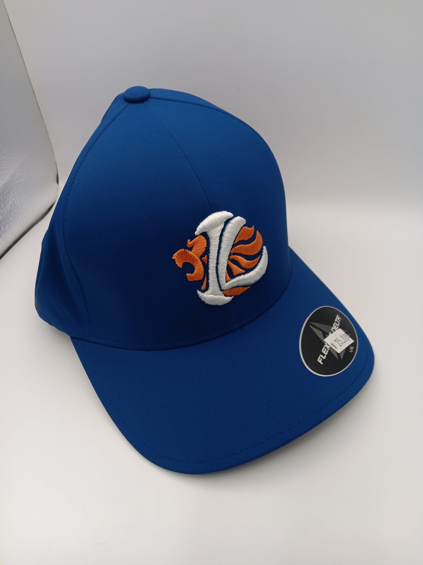 Delta Flexfit / Blue - Iron Lion Lionhead Orange, White IL - (fitted)