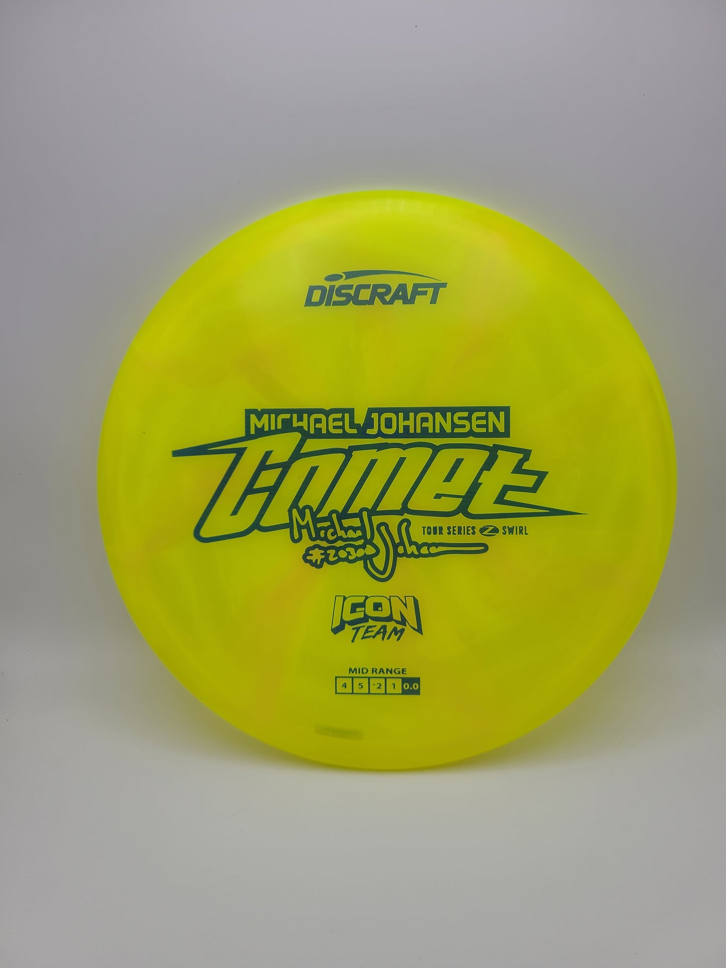 Discraft Tour Series Z Swirl Comet Michael Johansen Icon Team 4/5/-3/1