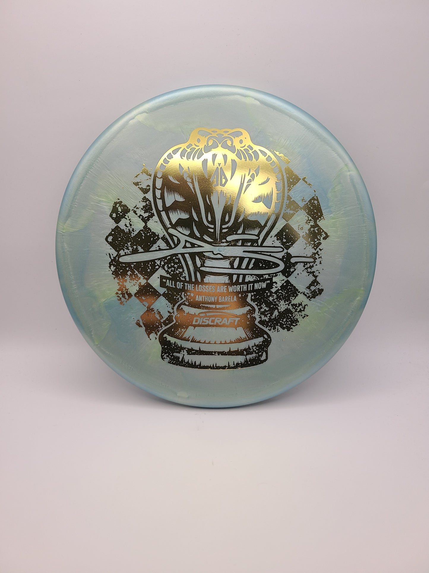 Discraft Titanium Swirl Zone Anthony Barela Checkmate Stamp