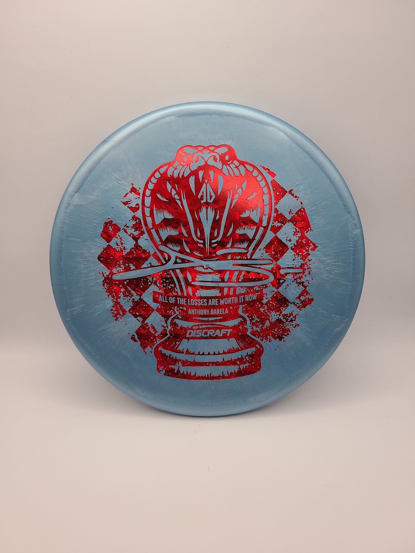 Discraft Titanium Swirl Zone Anthony Barela Checkmate Stamp