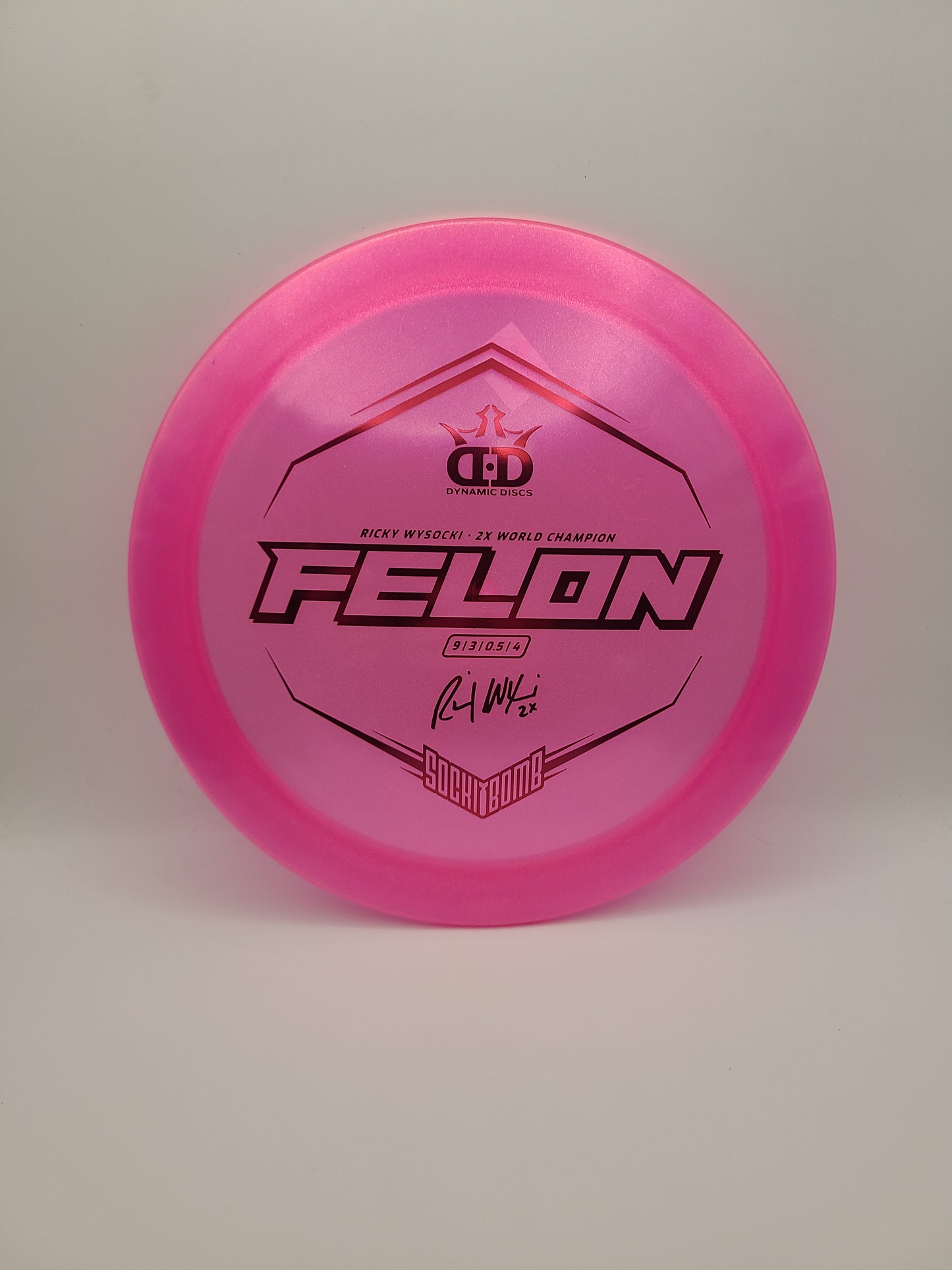 Dynamic Discs Lucid Ice Felon 2x Ricky Wysocki 9/3/0.5/4