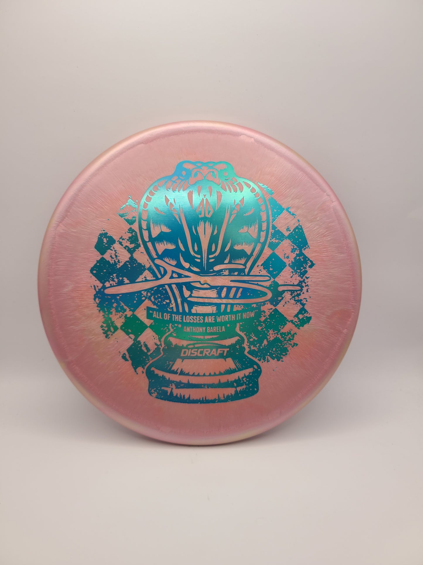 Discraft Titanium Swirl Zone Anthony Barela Checkmate Stamp