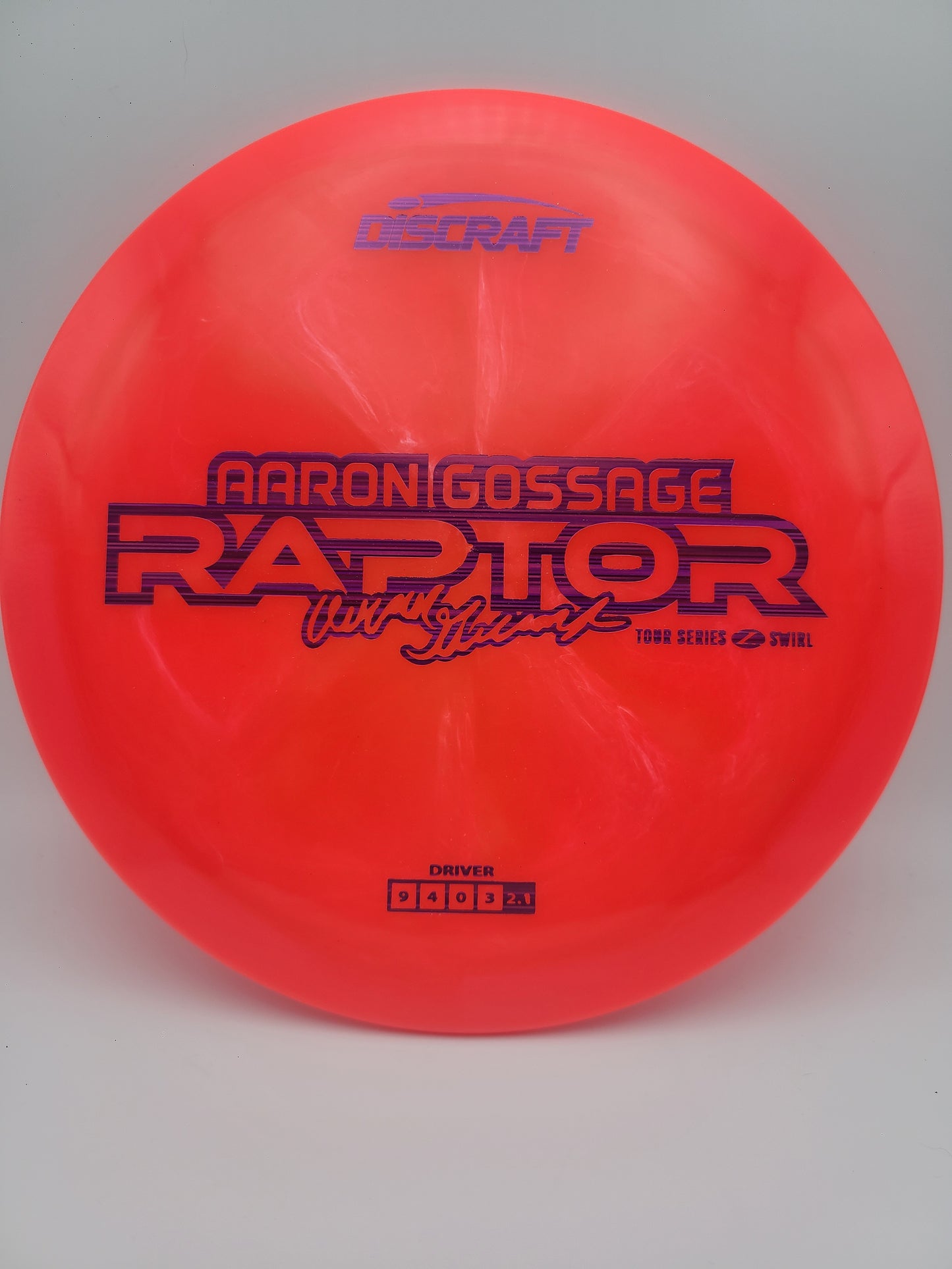 Discraft Z Swirl Raptor Aaron Gossage 2025 Tour Series