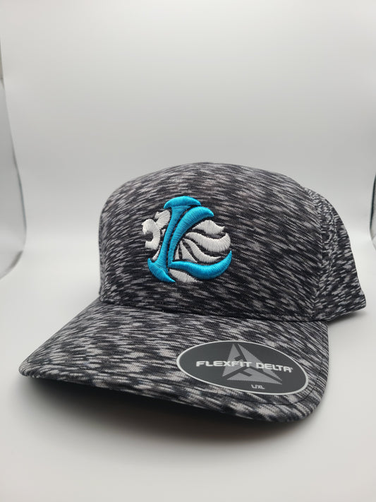 Delta Flexfit /Melange Black- Lionhead White / Blue IL - (fitted)