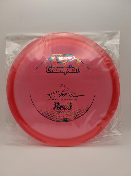 Innova Champion Roc3 Paul McBeth 2x World Champion  5/4/0/3 (Collector Kept)