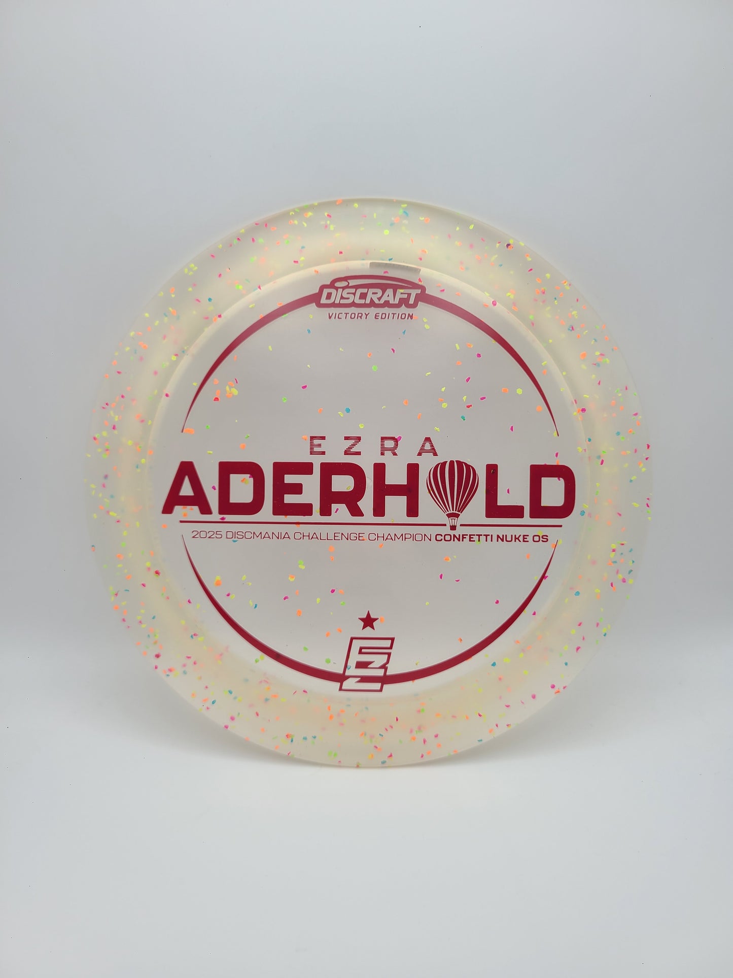 Discraft Victory Edition Confetti Nuke OS  Ezra Aderhold 2025 Discmania Challenge 13/4/0/4