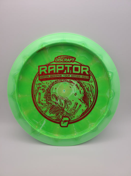 Discraft Swirly ESP Raptor Aaron Gossage 2023 Tour Series Iron Lion Custom Stamp