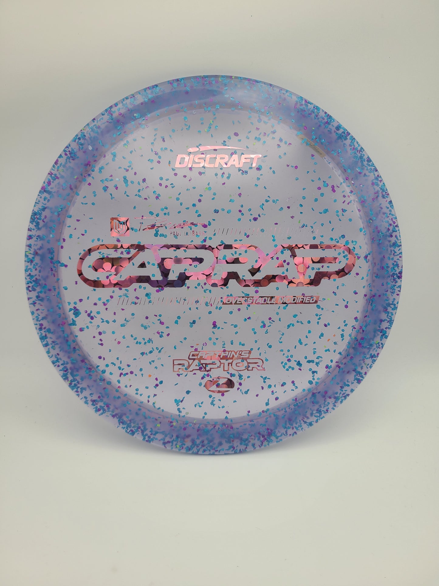 Discraft Z Confetti Captains Raptor 2026 - Paul Ulibarri modified Raptor