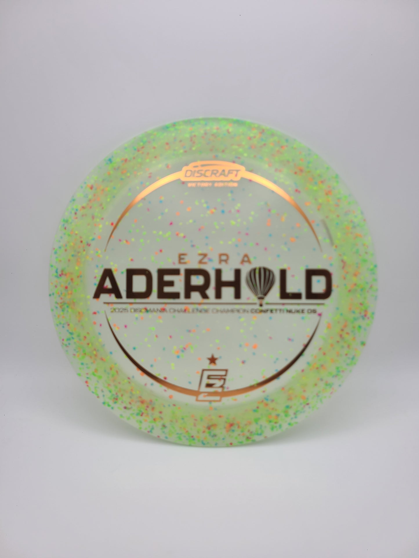 Discraft Victory Edition Confetti Nuke OS  Ezra Aderhold 2025 Discmania Challenge 13/4/0/4