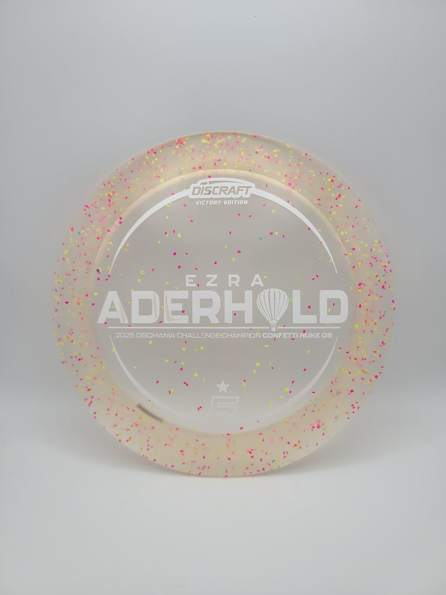 Discraft Victory Edition Confetti Nuke OS  Ezra Aderhold 2025 Discmania Challenge 13/4/0/4