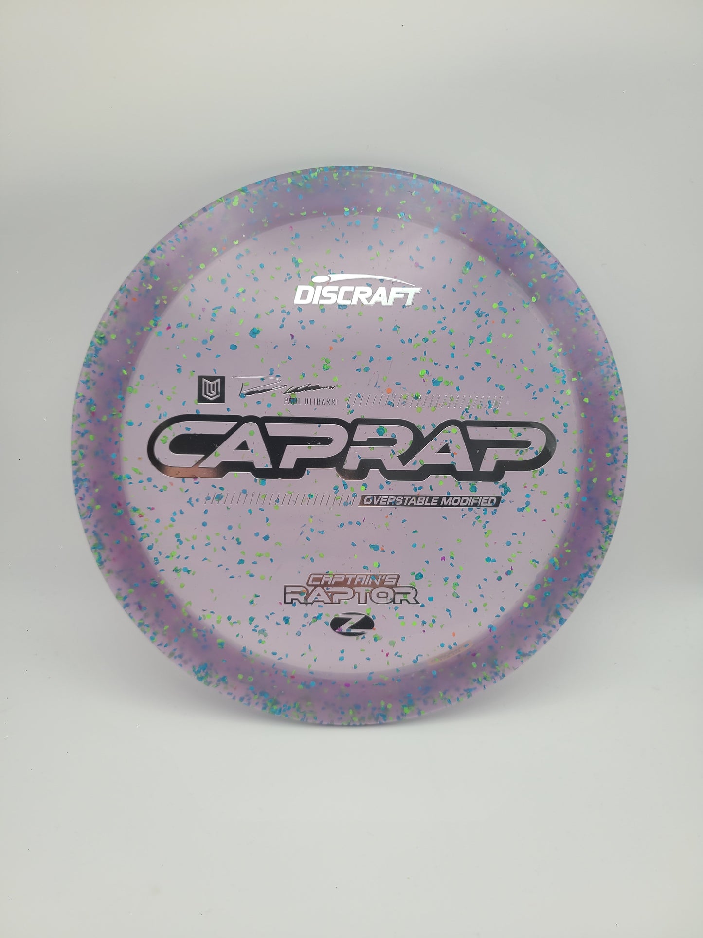 Discraft Z Confetti Captains Raptor 2026 - Paul Ulibarri modified Raptor