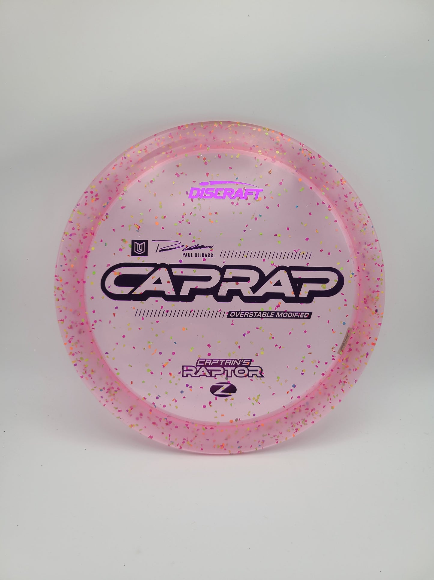 Discraft Z Confetti Captains Raptor 2026 - Paul Ulibarri modified Raptor