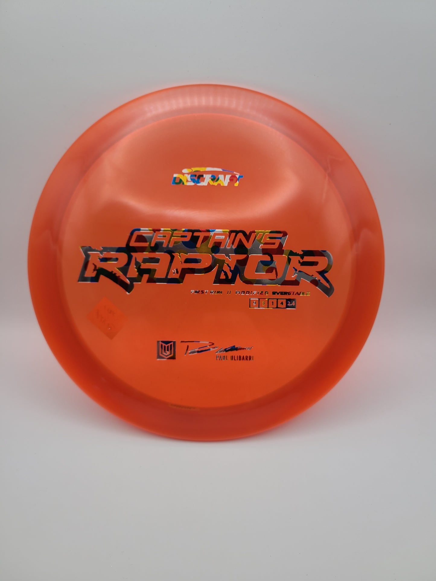 Discraft Captains Raptor 1st Run Paul Ulibarri