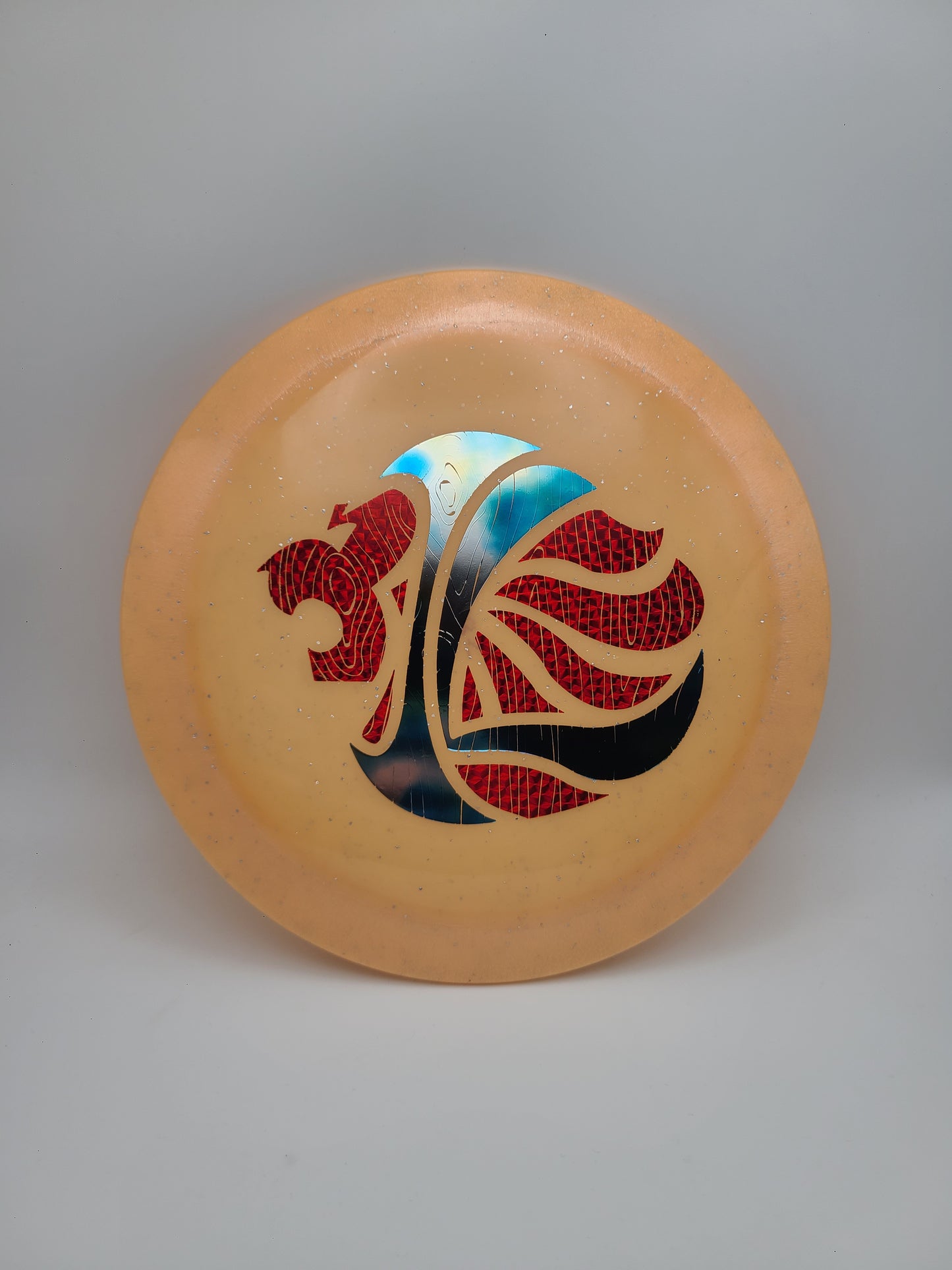Innova Metal Flake Color Glow Champion Charger - Iron Lion Custom Stamp