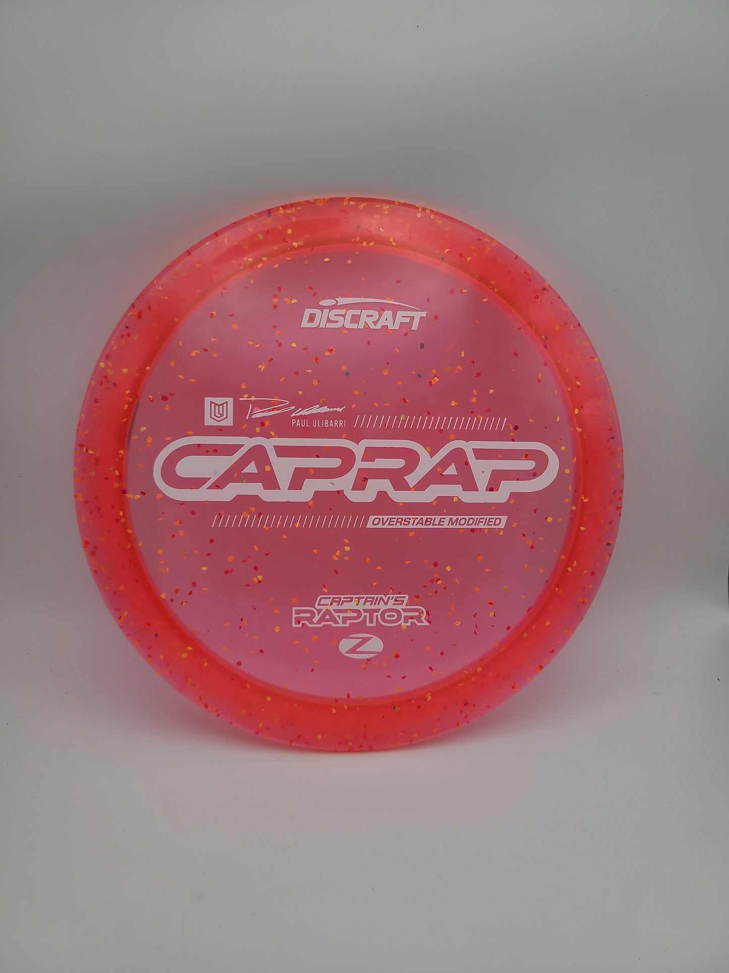 Discraft Z Confetti Captains Raptor 2026 - Paul Ulibarri modified Raptor