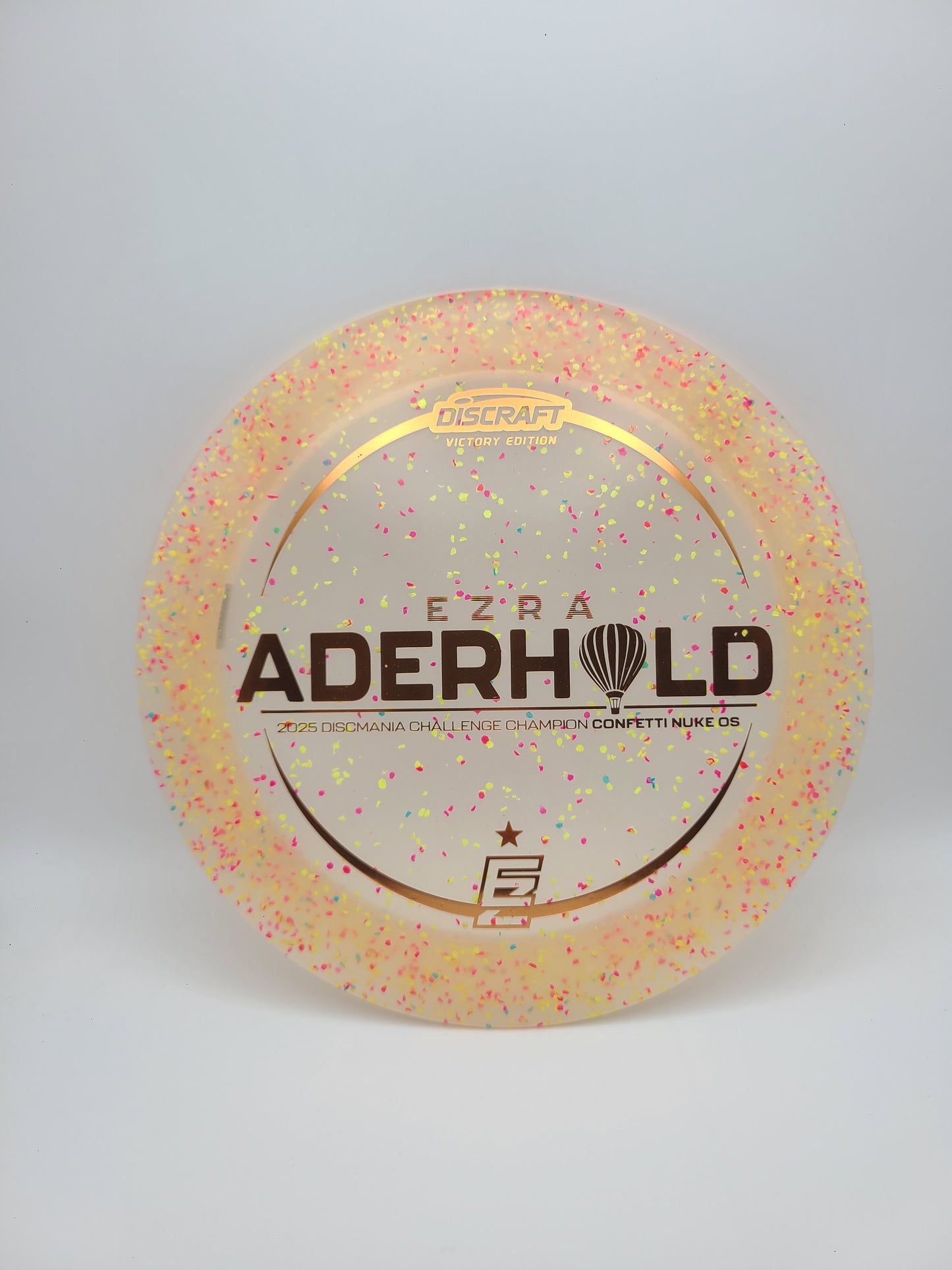 Discraft Victory Edition Confetti Nuke OS  Ezra Aderhold 2025 Discmania Challenge 13/4/0/4