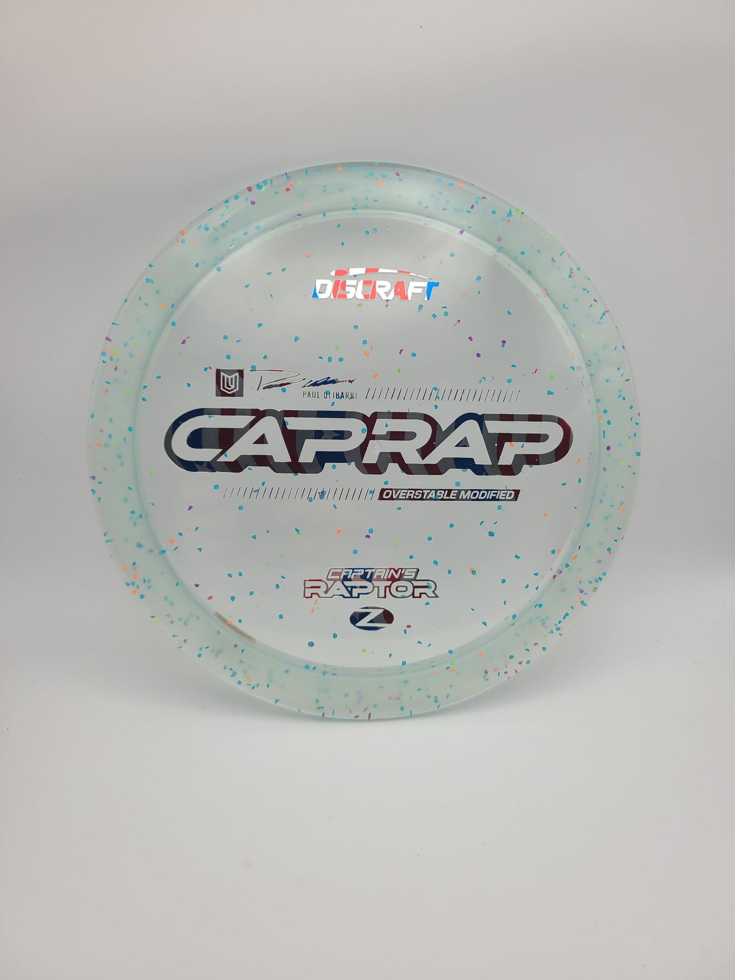 Discraft Z Confetti Captains Raptor 2026 - Paul Ulibarri modified Raptor