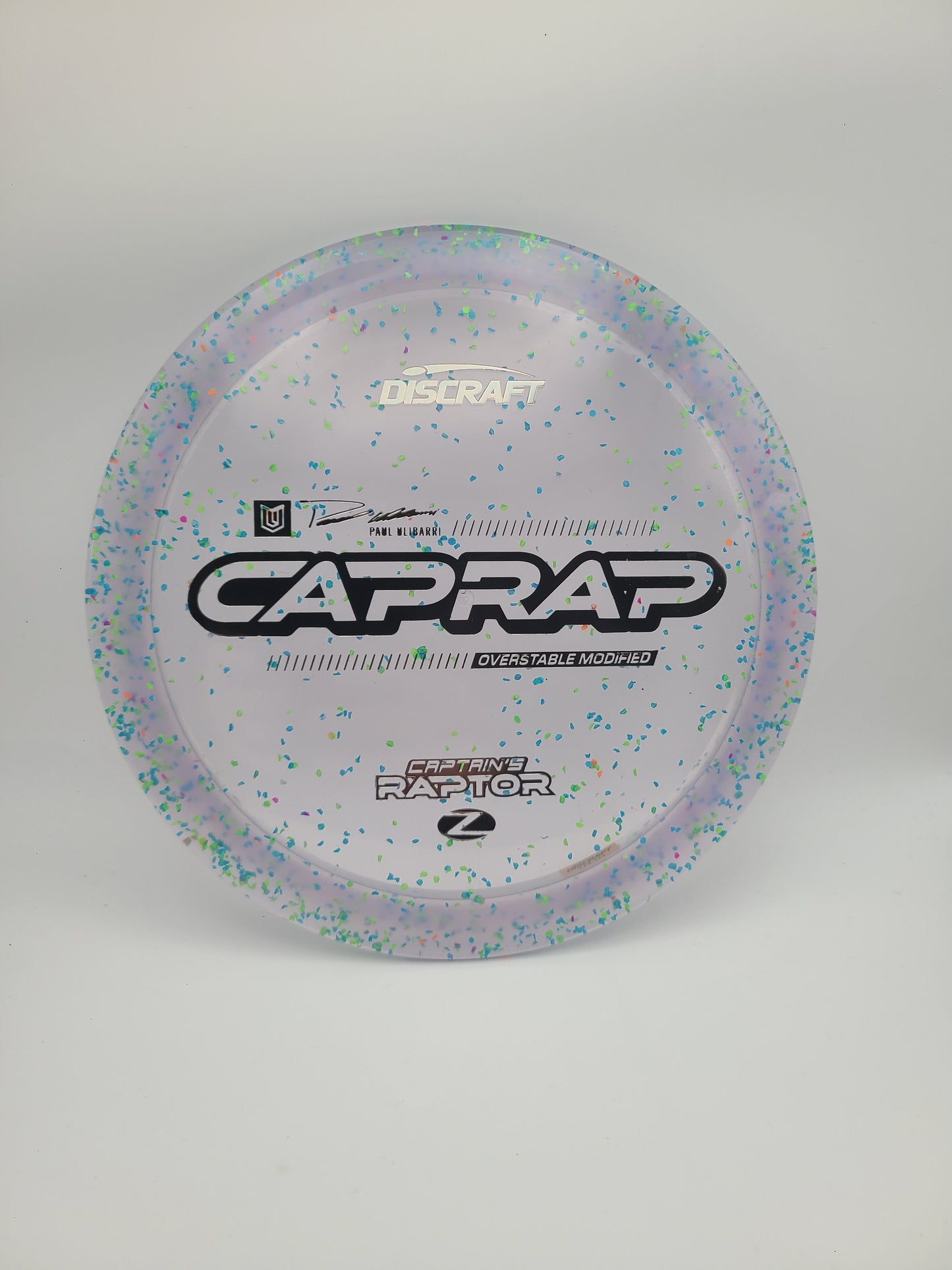 Discraft Z Confetti Captains Raptor 2026 - Paul Ulibarri modified Raptor