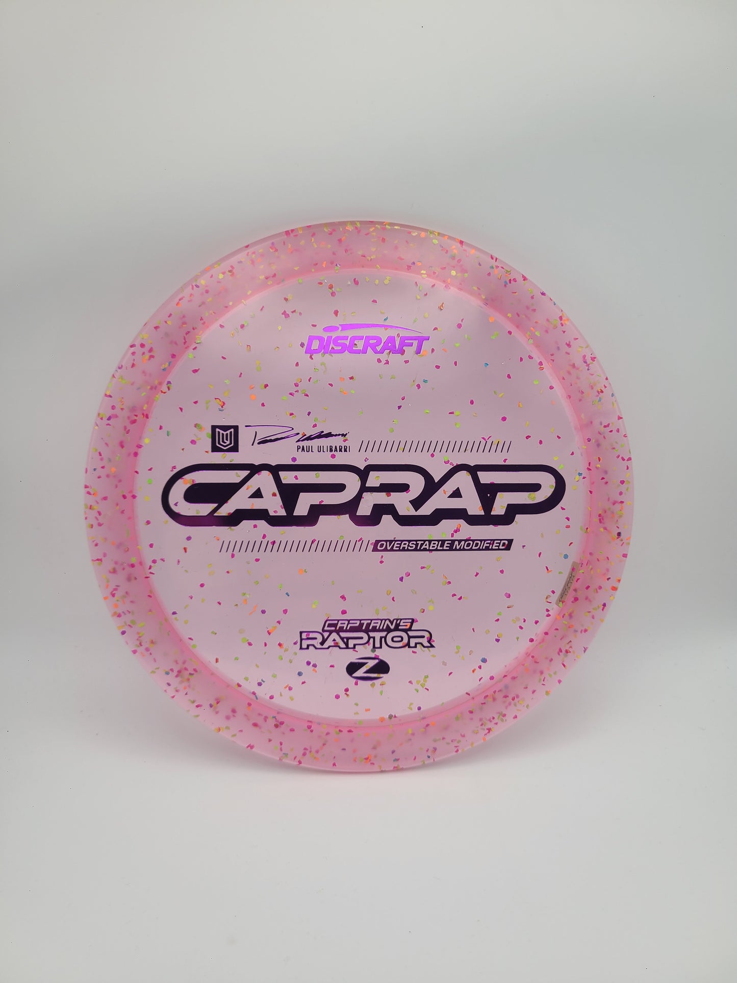 Discraft Z Confetti Captains Raptor 2026 - Paul Ulibarri modified Raptor
